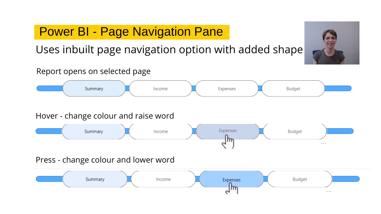 PBI Navigation pane 