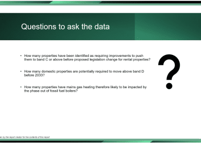 Questions to ask the EPC data